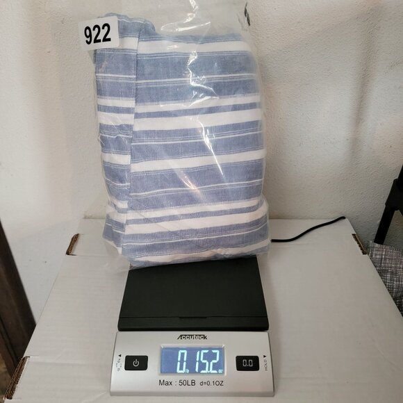 Catherines Womens Casual Pants Elastic Waist Plus Size 3X Blue White Linen Blend - Picture 12 of 12